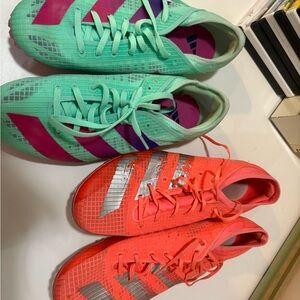 Adidas Women's Athletic Shoes - Mint Green and Coral